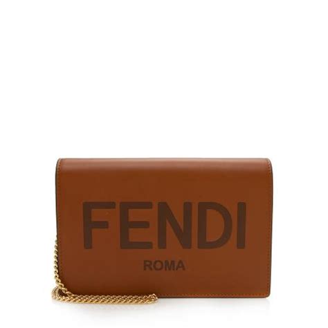 fendi fendi leather charm|fendi leather wallet on chain.